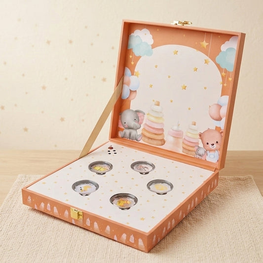 999 Silver Musical Welcome Baby Coin Box (5 Coins x 2g)
