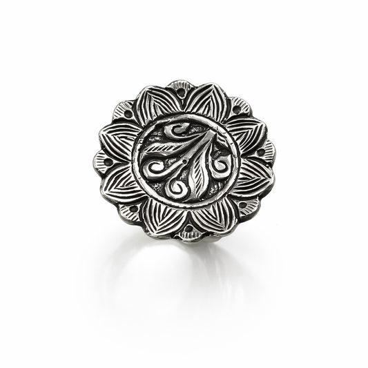 Bloom Oxidized Adjustable Ring