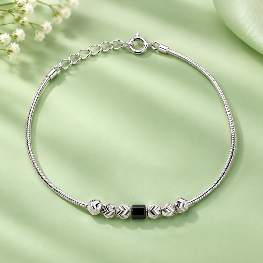Taravya Midnight Noir 925 Silver Bracelet