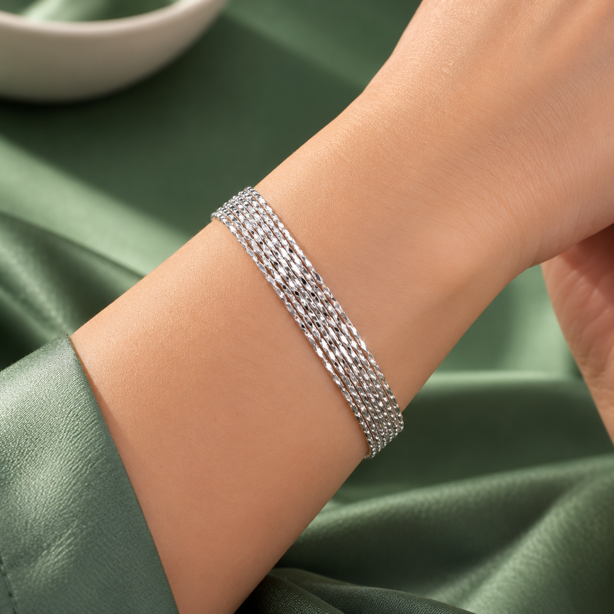Taravya Seven-Layer Luxe Chain Bracelet