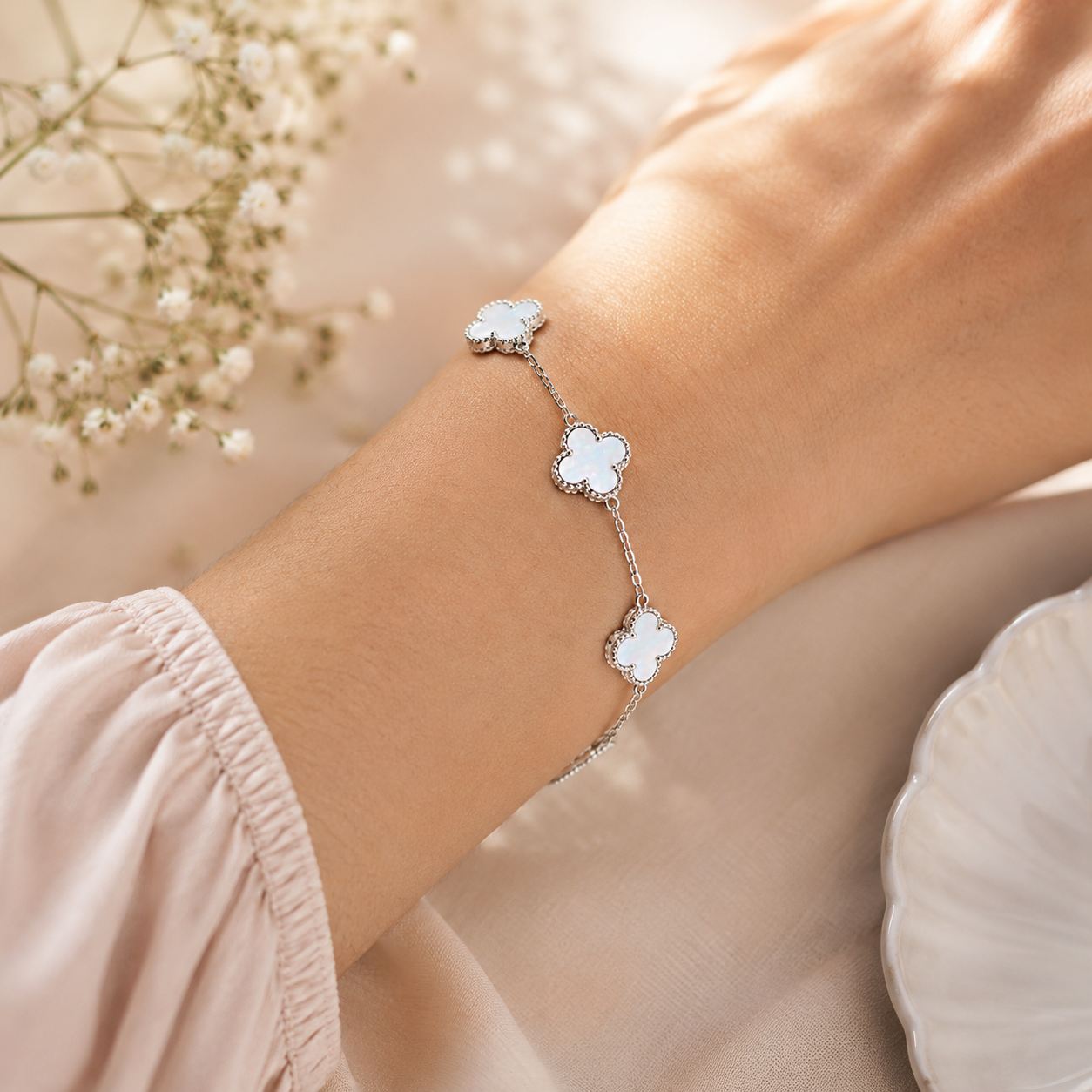 Clover Sterling Silver Bracelet