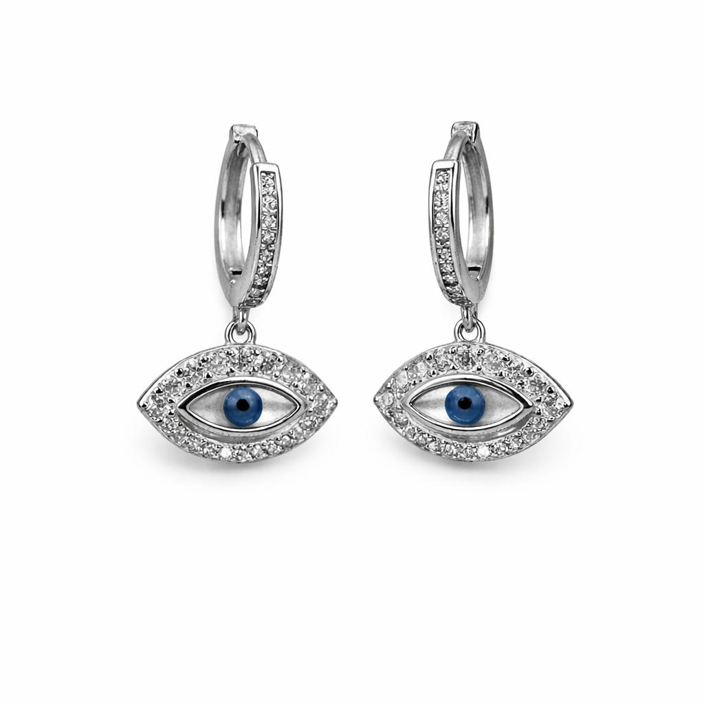 Evil Eye Hoops
