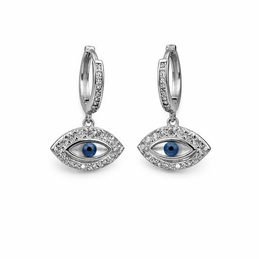 Evil Eye Hoops