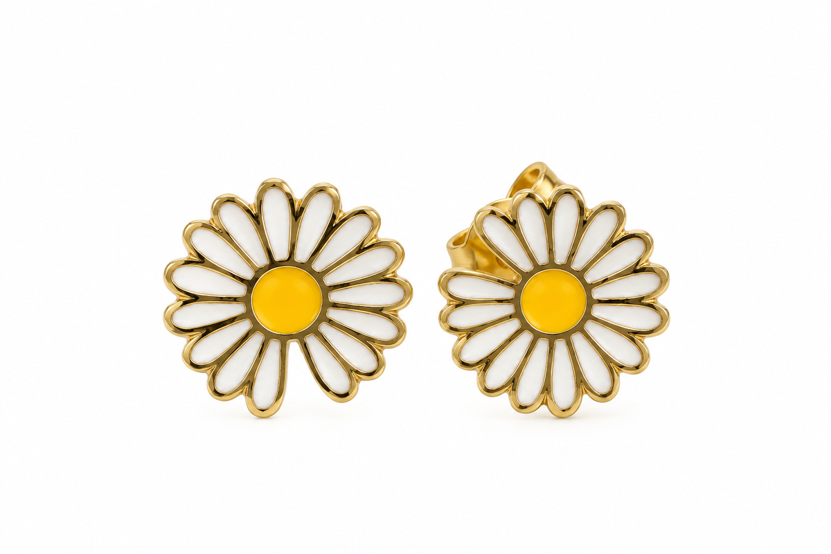 Flower Bloom 925 Silver Earrings & Chain Pendant Set