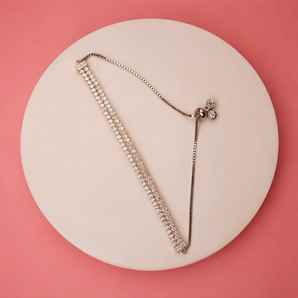Dual Tone Reversible Tennis Bracelet