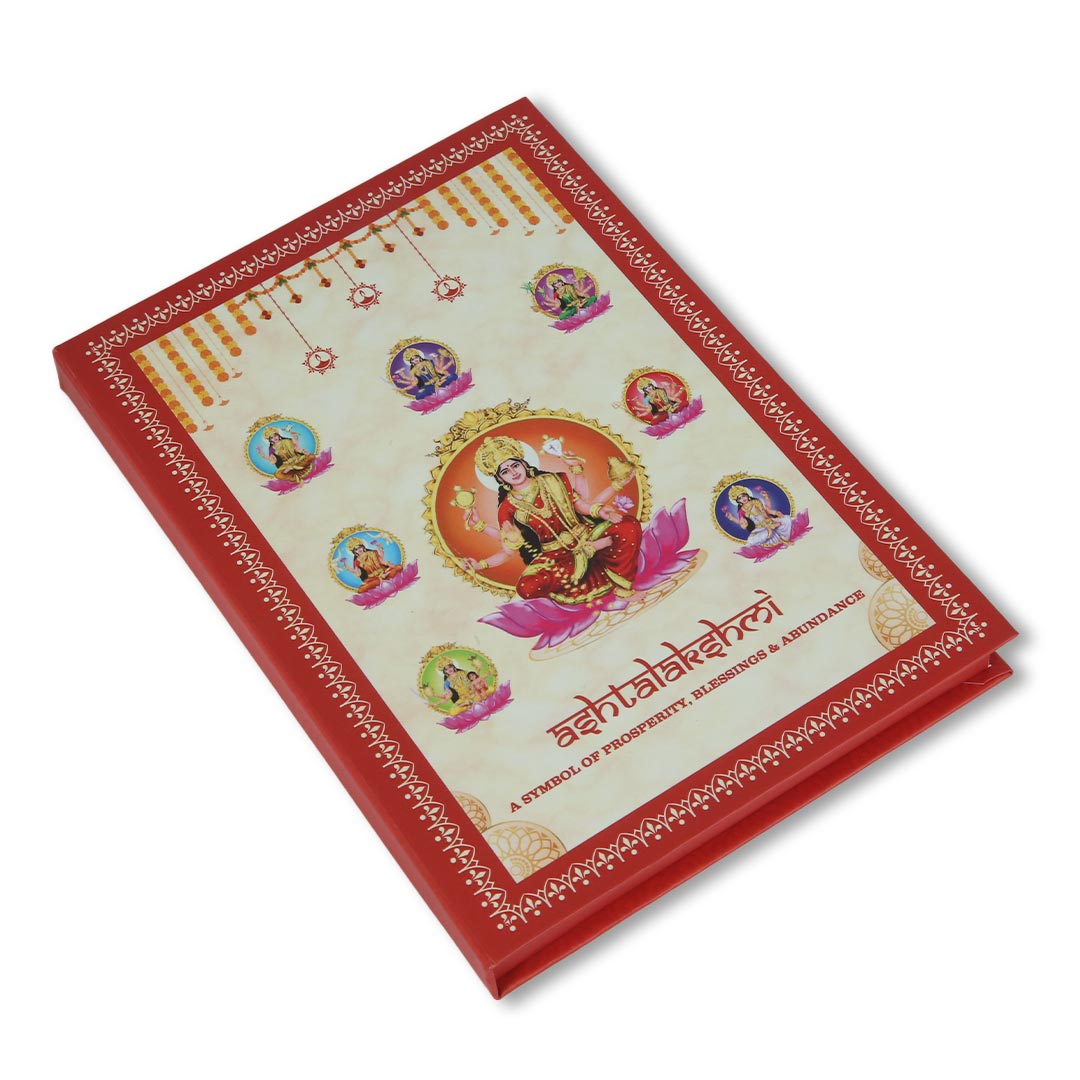 Ashtalakshmi Ji, 999 Purity Silver Coins, Folder Box, 8 Coins