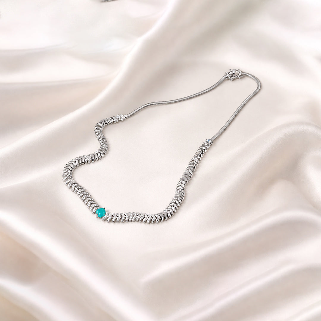 Aqua Vira Silver Necklace