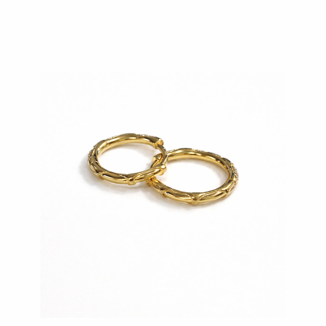 Aurelia Textured Gold Hoops