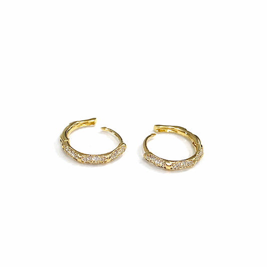 Aurelia Textured Gold Hoops
