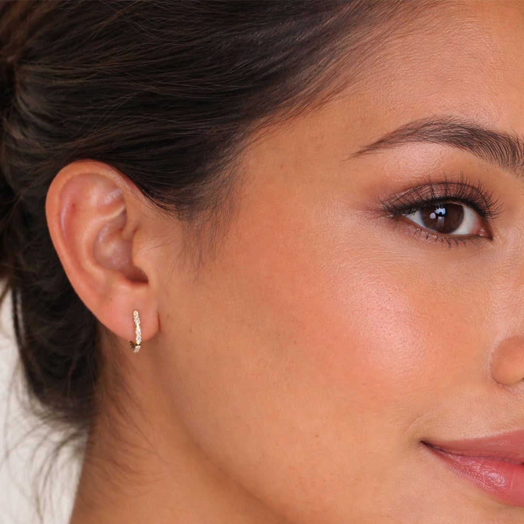 Aurelia Textured Gold Hoops