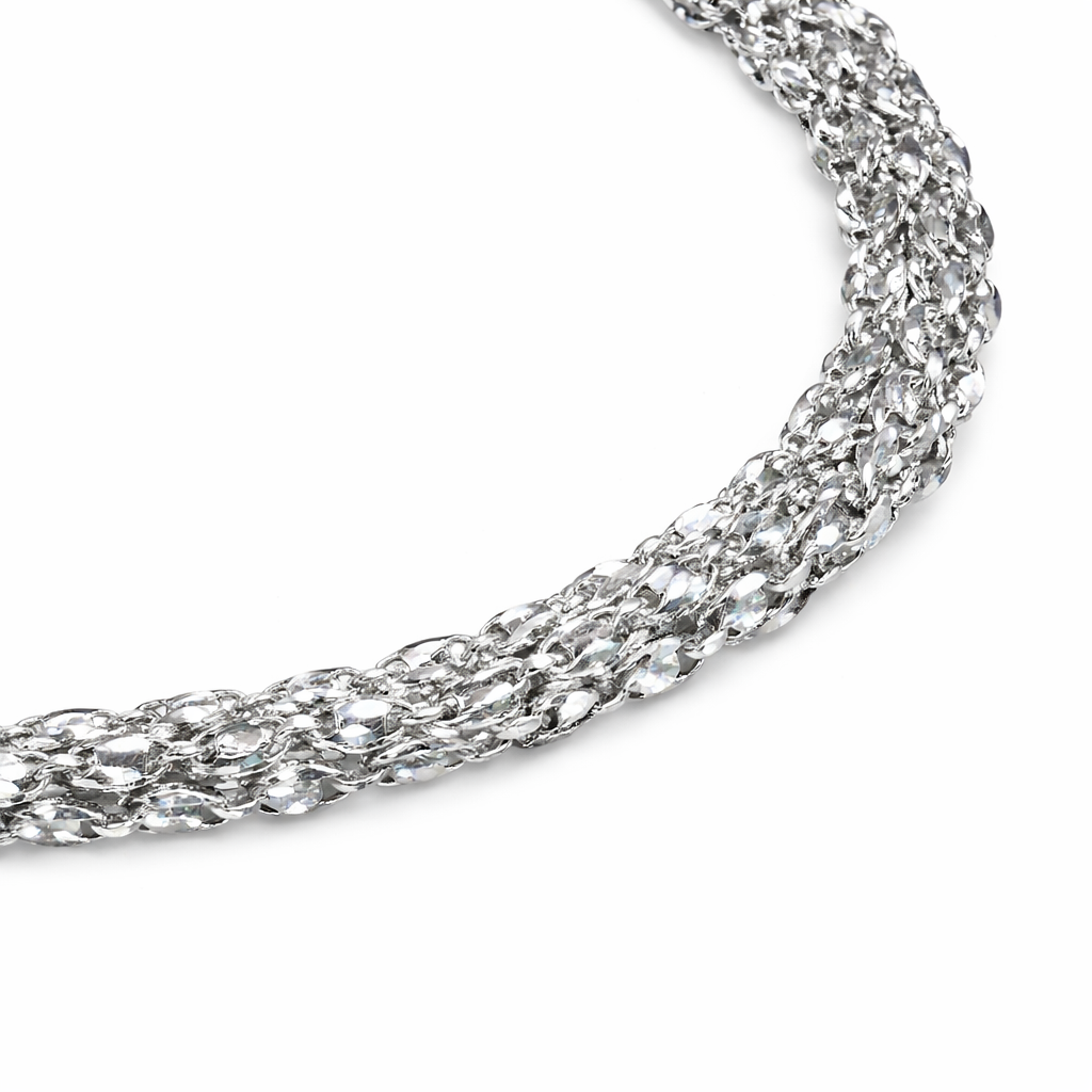 Luxe Multi-Strand 925 Silver Bracelet