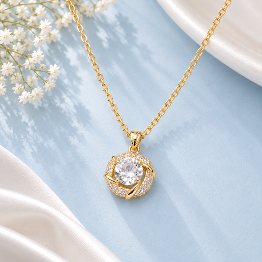 Sparkling Star Pure 925 Silver Pendant Taravya