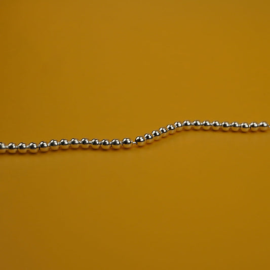 Silver Glow Beaded Bracelet