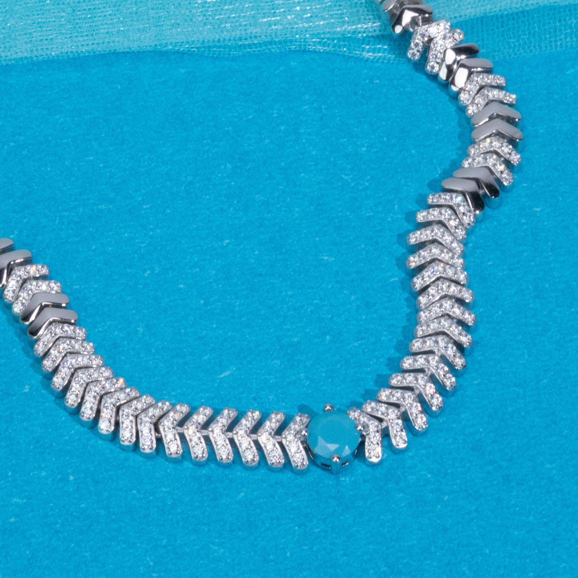 Aura Stone Pure 925 Silver Necklace