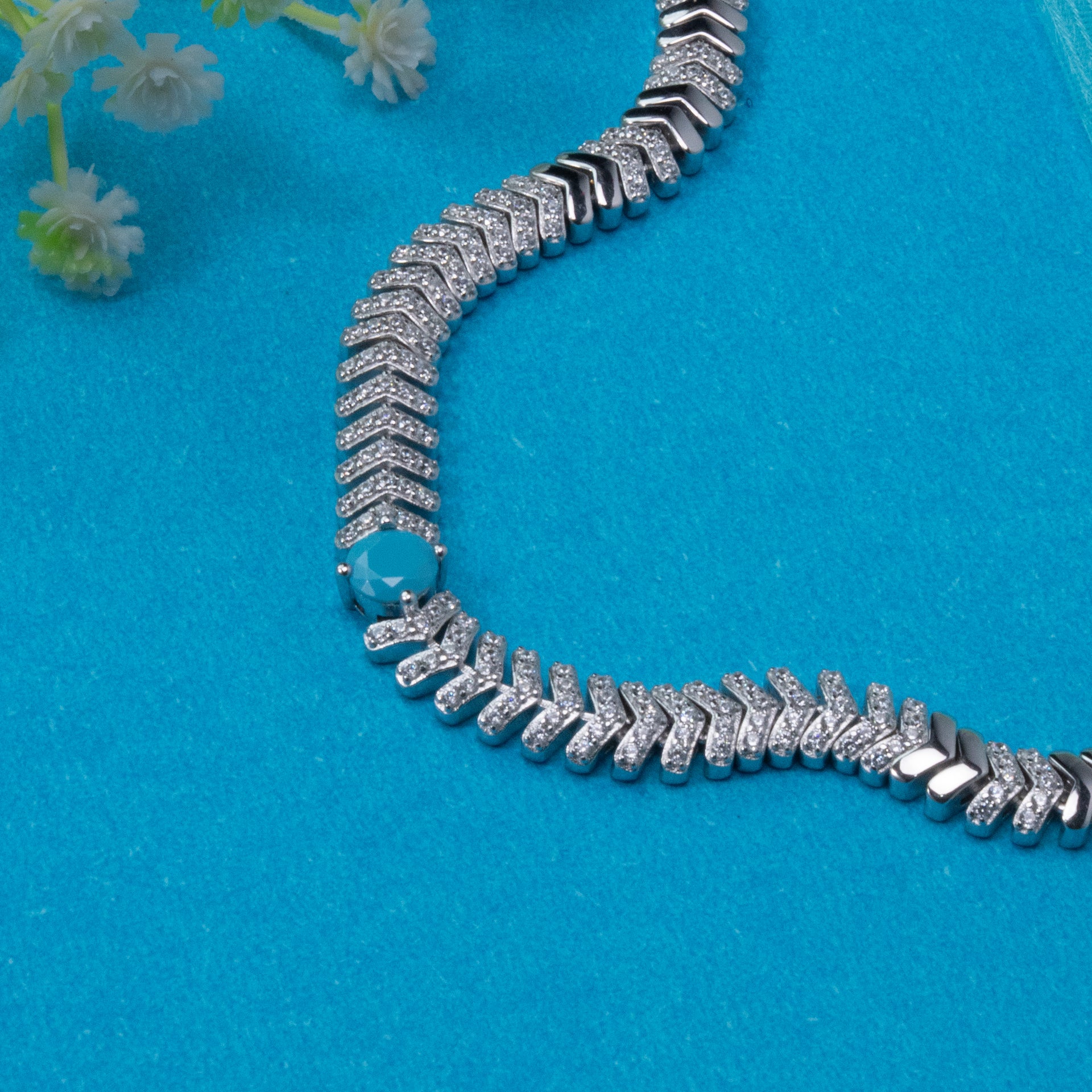 Aura Stone Pure 925 Silver Necklace