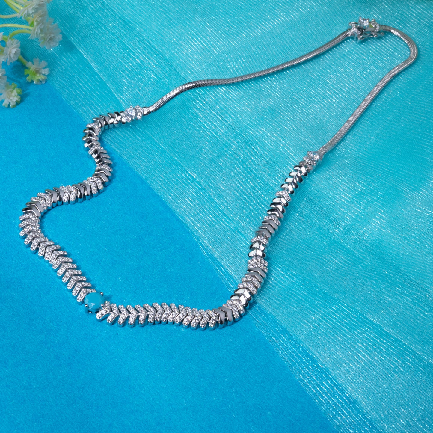 Aura Stone Pure 925 Silver Necklace