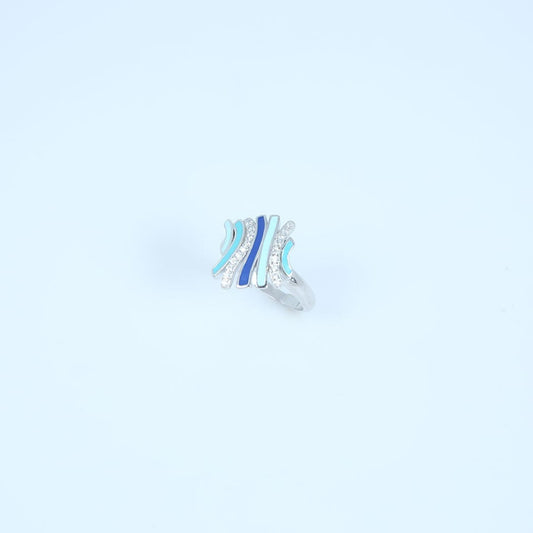 Azure Wave Ring Pure 925 Silver