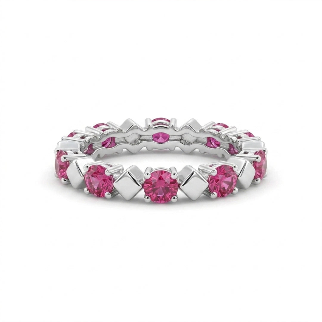 Blush Halo  Eternity Band