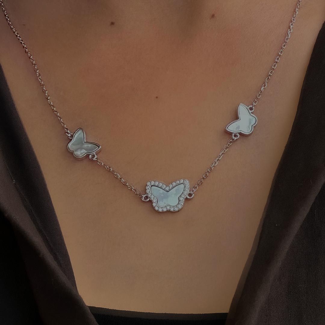 Butterfly Necklace Pure 925 Silver