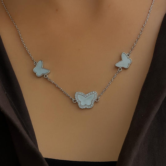 Butterfly Necklace Pure 925 Silver
