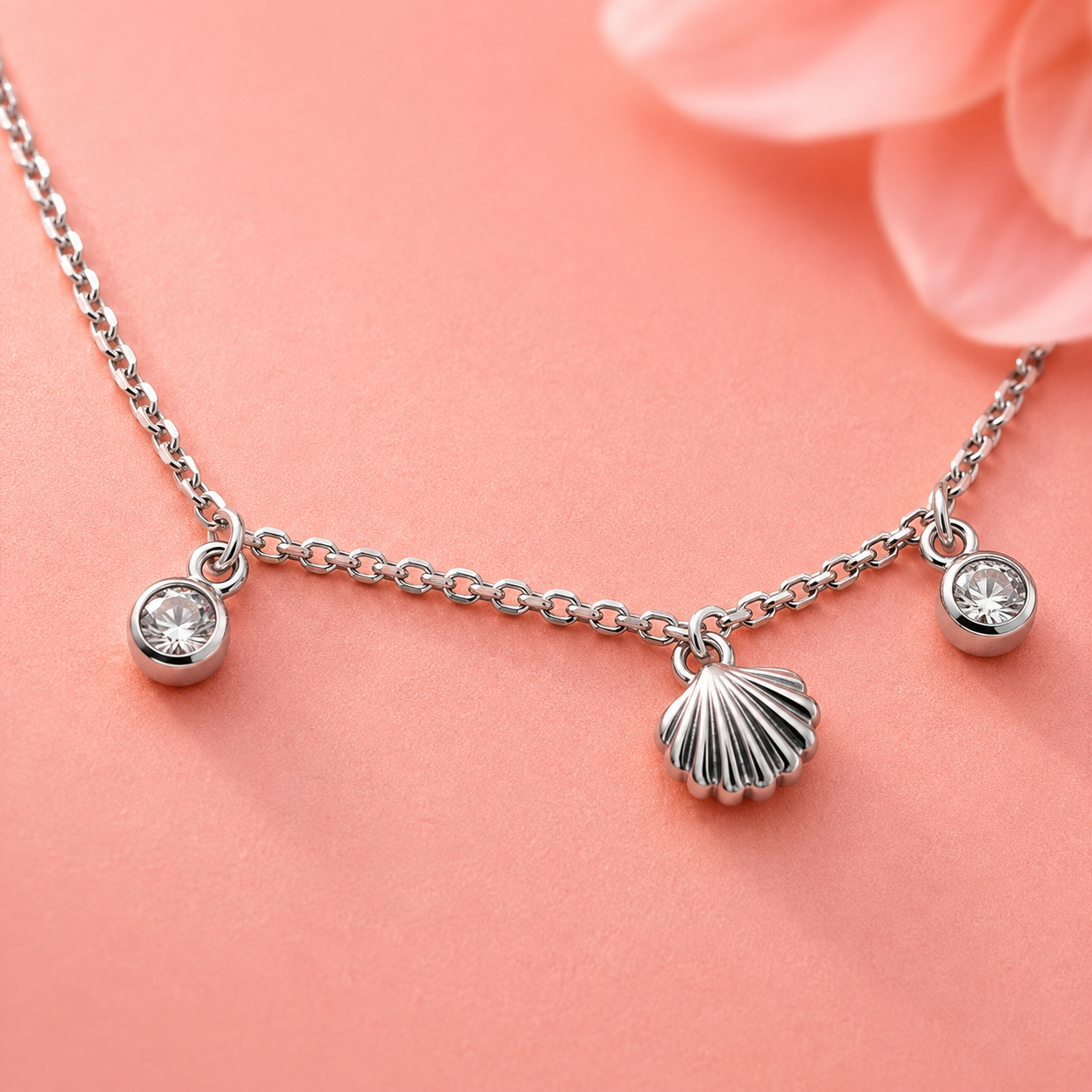 Ocean Shell 925 Silver Anklet(Single)