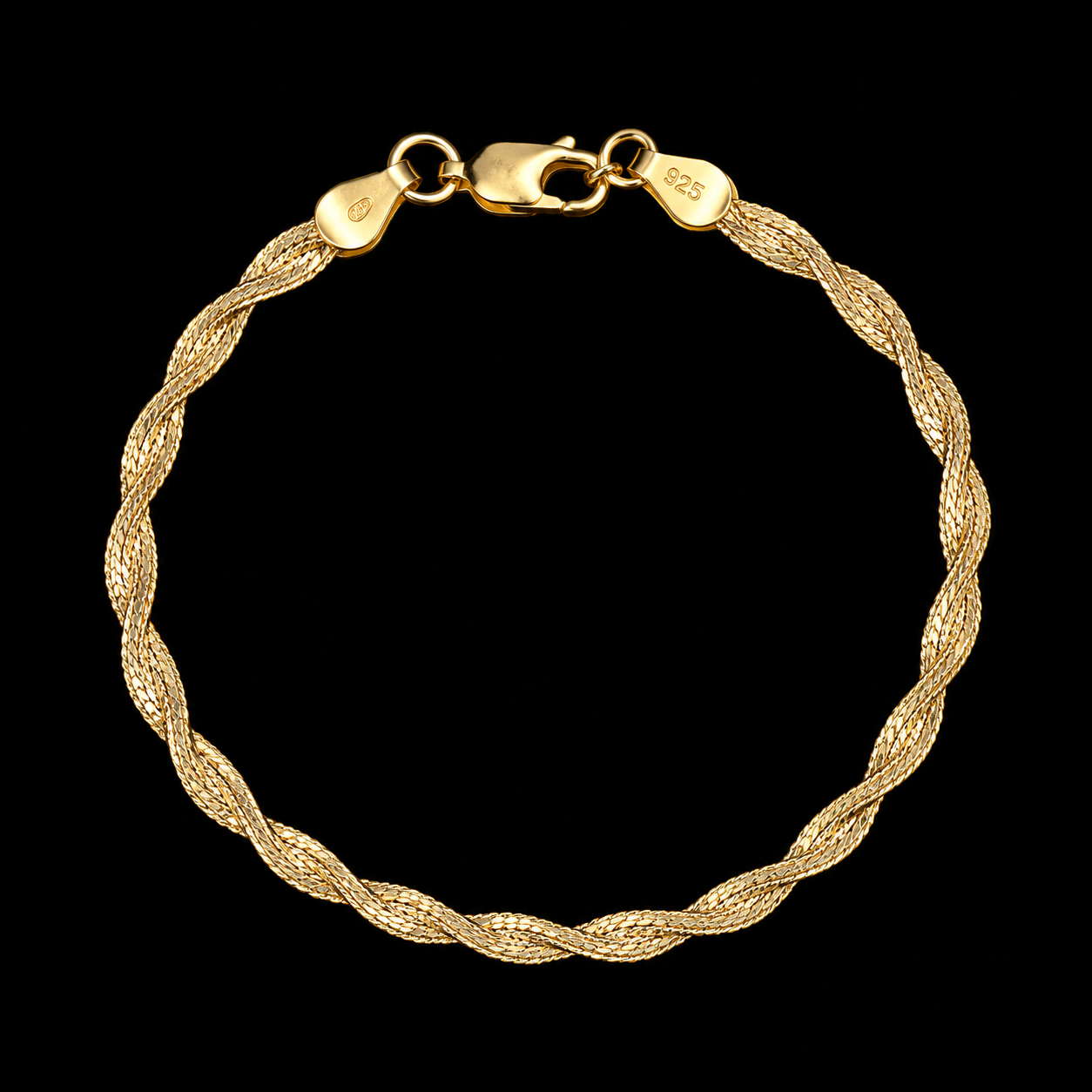 Golden Twisted Weave Kids Anklet(Single)