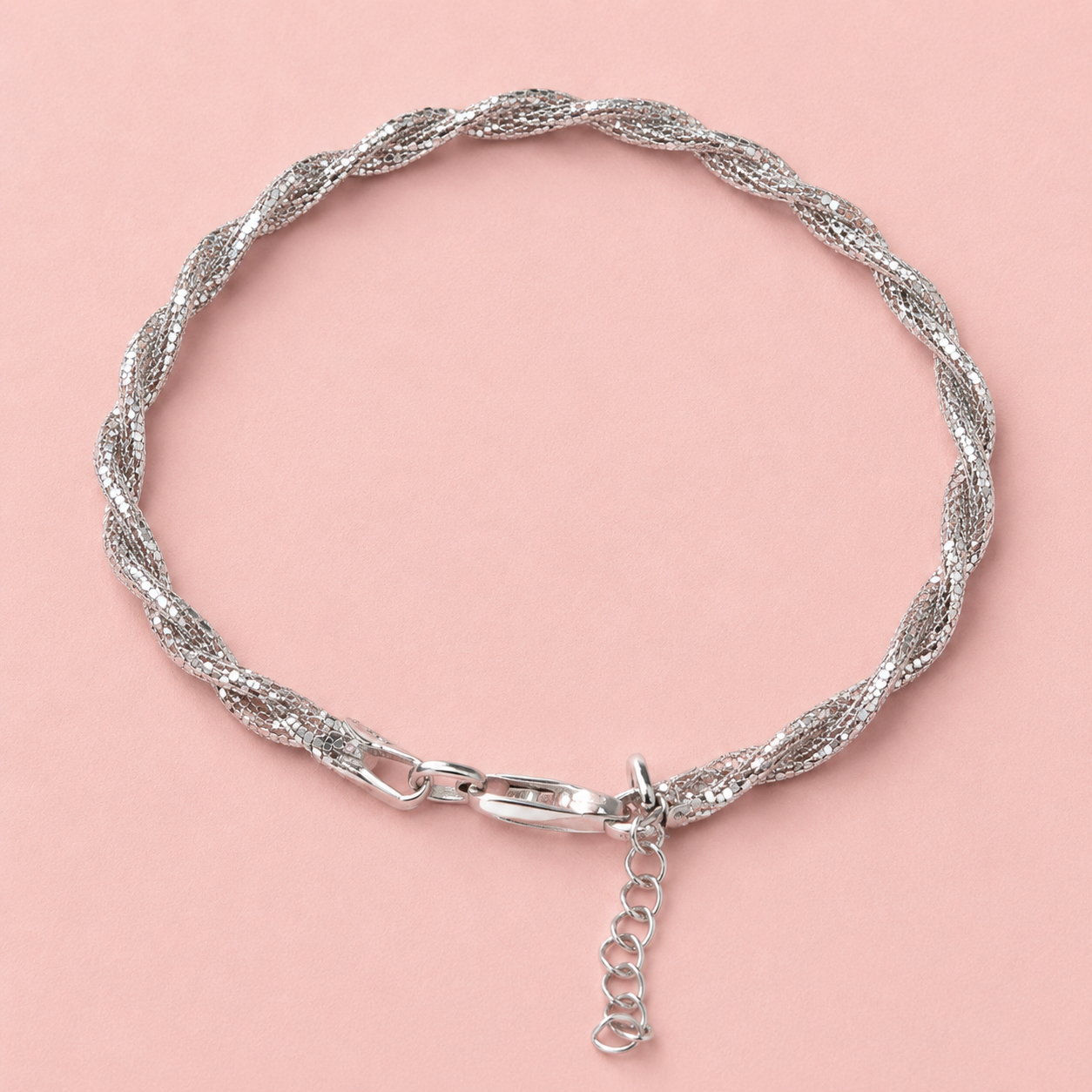 Twisted Mesh 925 Sterling Silver Bracelet