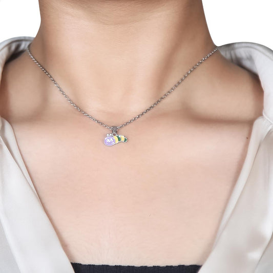 Caterpillar Pendant Pure 925 Silver