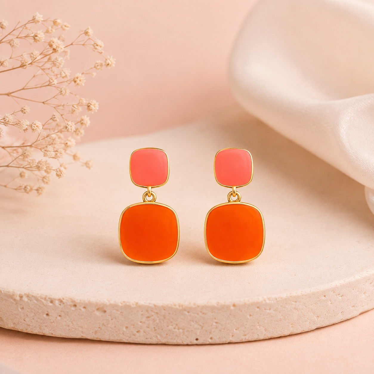 Orange Candy Earrings