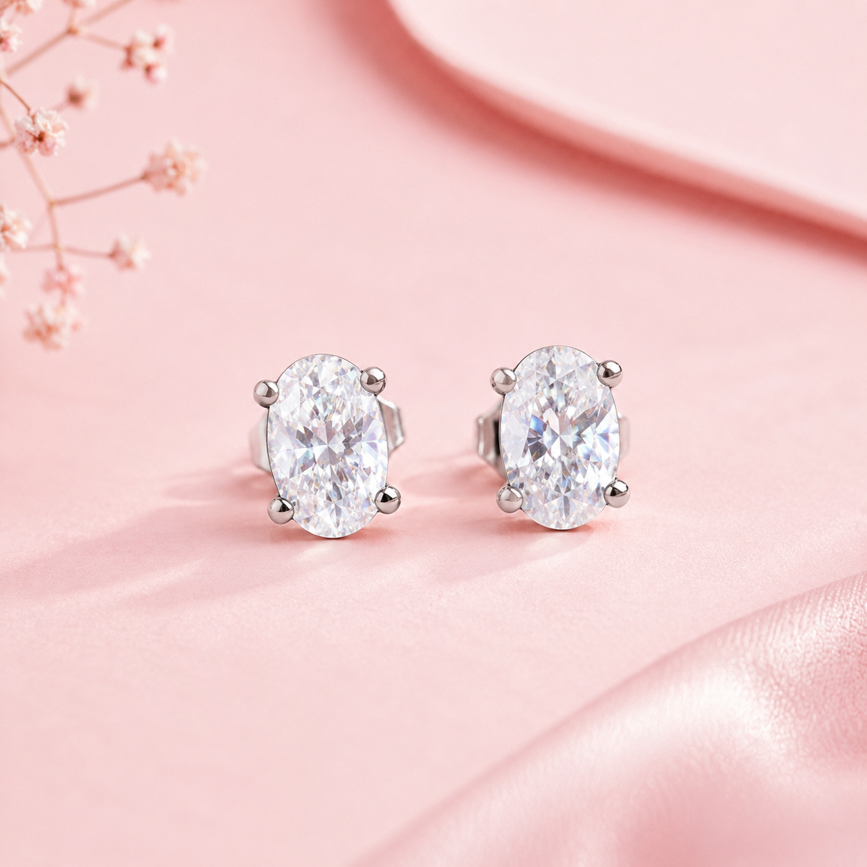 Opal Silver Studs