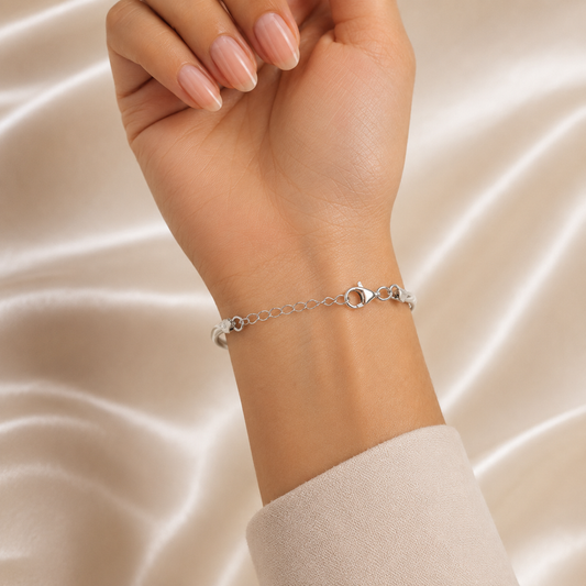 Triple Strand Snake Chain Silver Bracelet