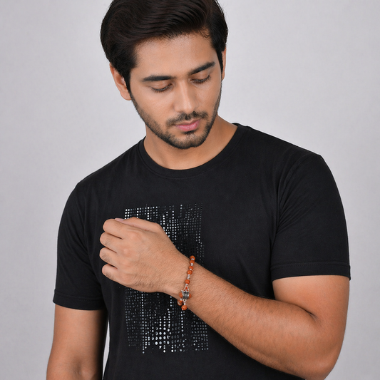 Rudraksh Shiv Bracelet Pure 925 Silver