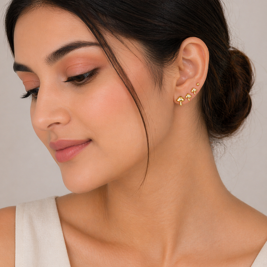 Golden Trio Stud Set – S925