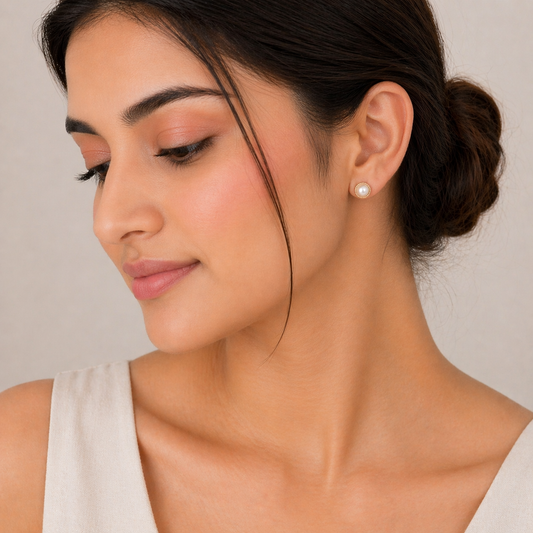 Golden Pearl Luxe Studs
