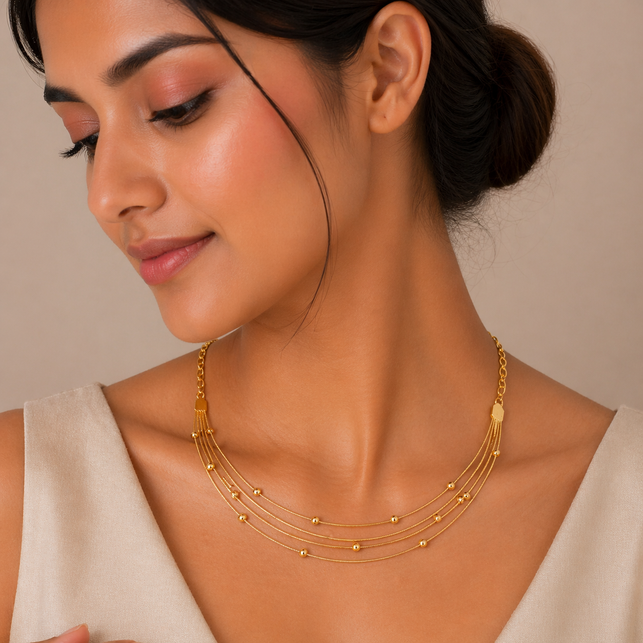 The Milanese Tassel: Gold Vermeil Italian 925 Silver Hasli Necklace