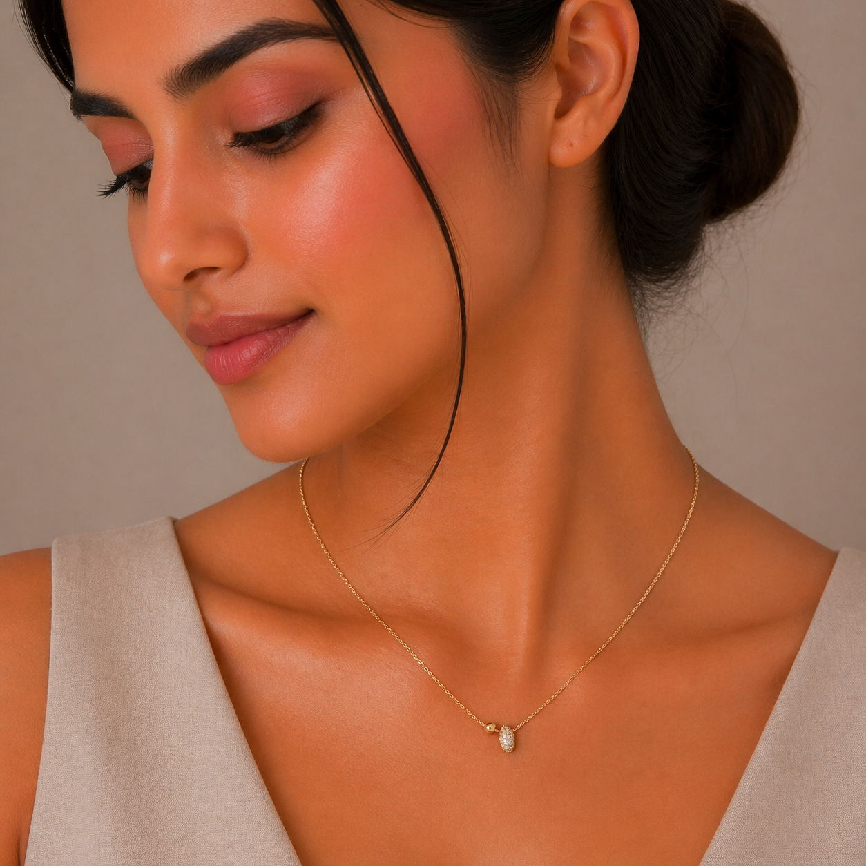Elegant Gold Plated 925 Silver Necklace