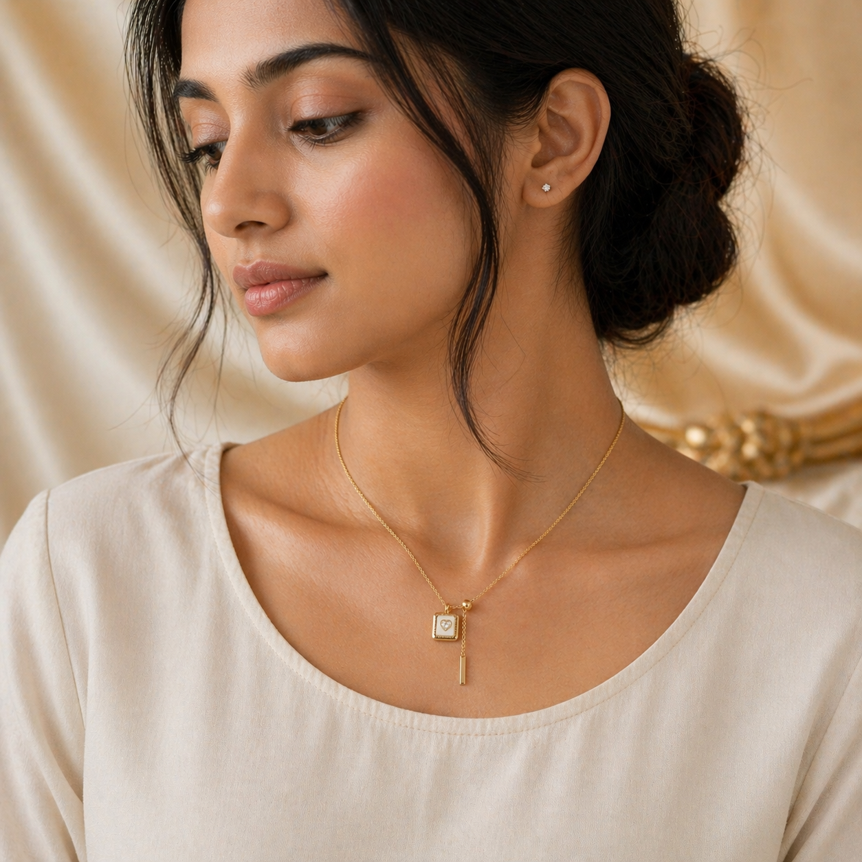 Heart Drop Necklace Set