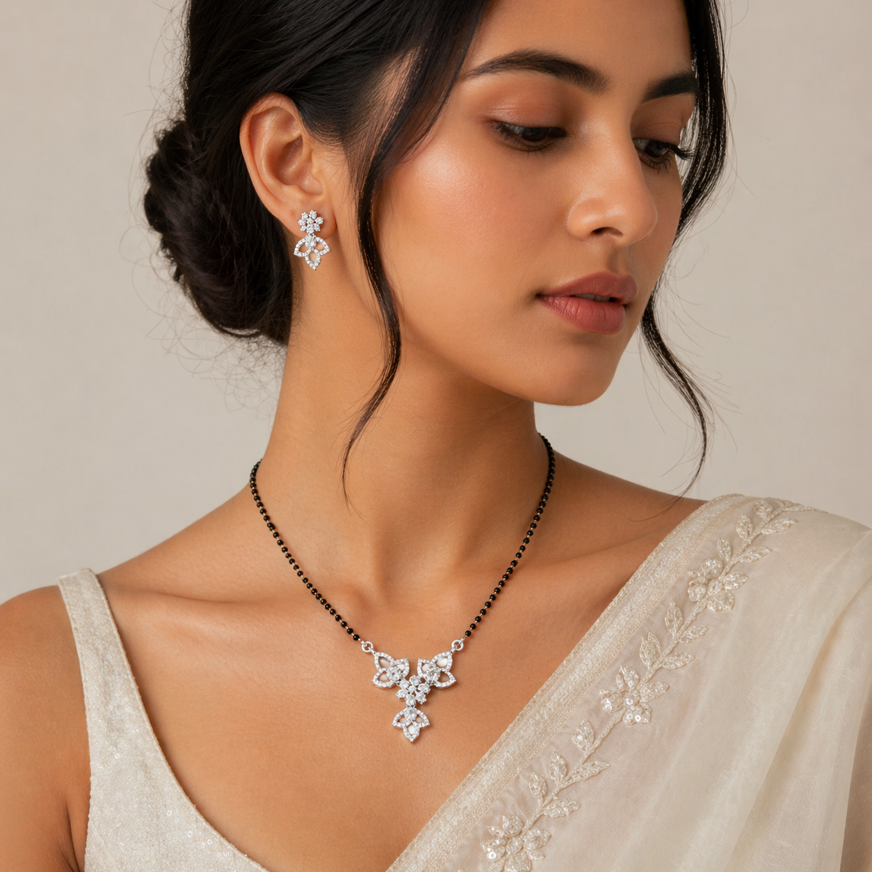 Floral Radiance Mangalsutra Set