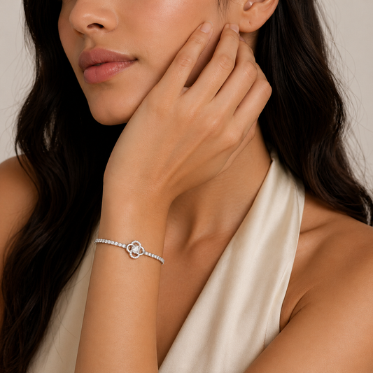Blossom Glow Floral Tennis Bracelet