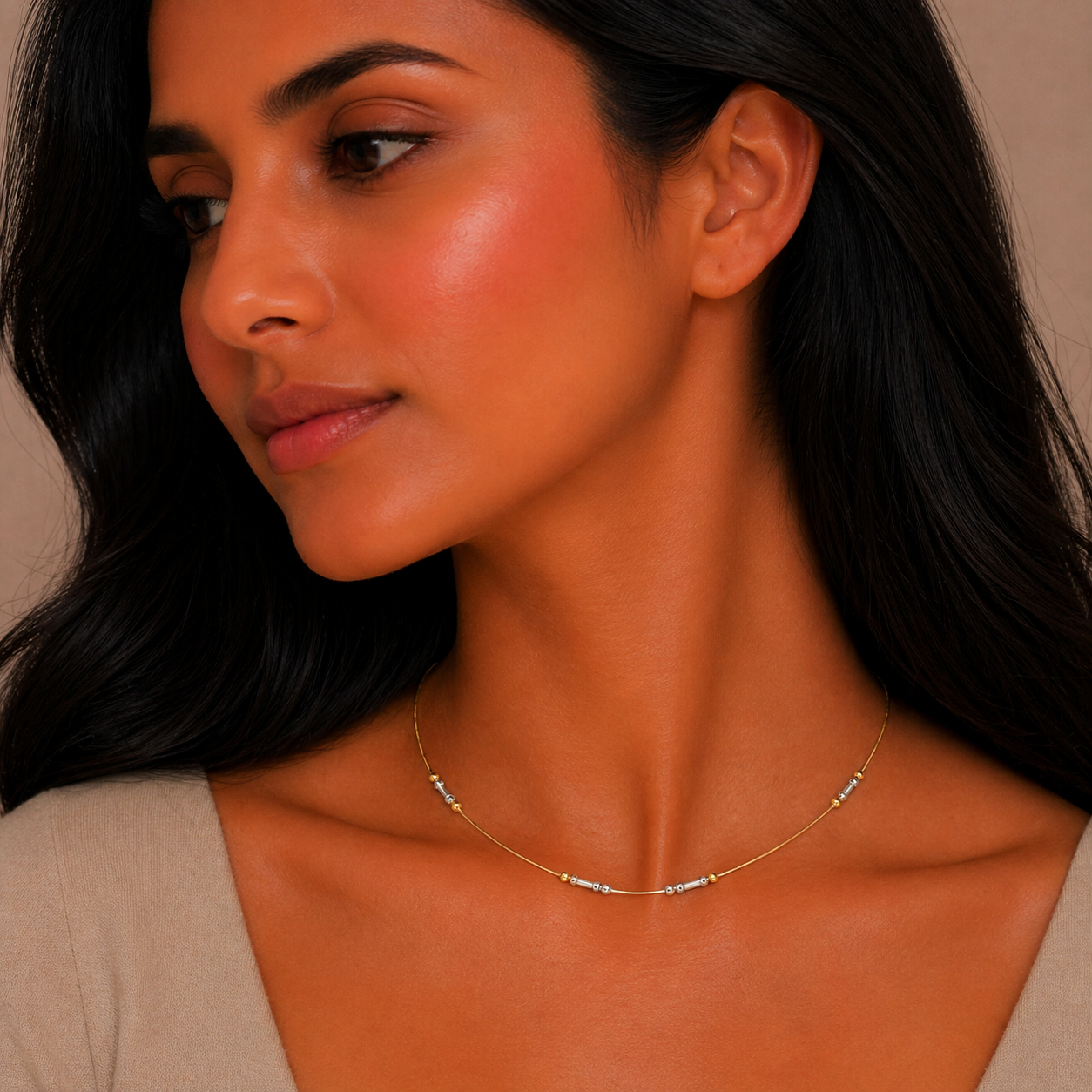 Silver Italian Duo Matar Chain