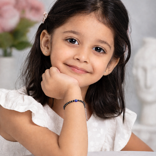Kids Adjustable Nazar Bracelet Pure 925 Silver