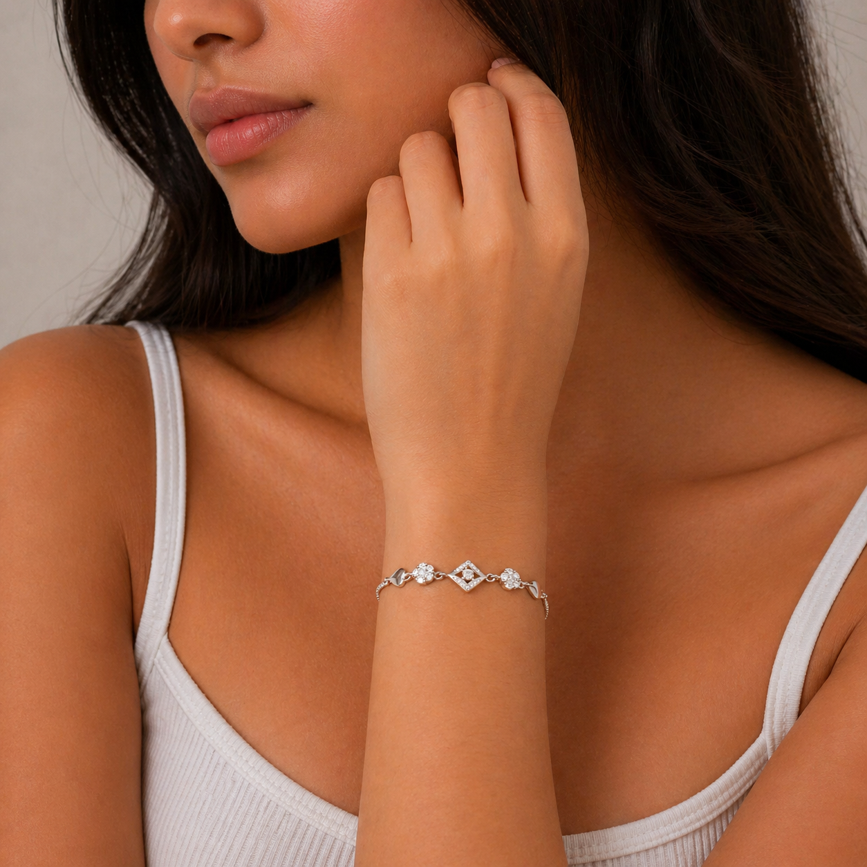 Endless Bond Adjustable Bracelet Pure 925 Silver