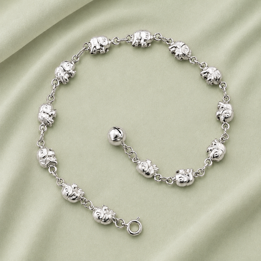 Silver Gajraj Anklet Silver