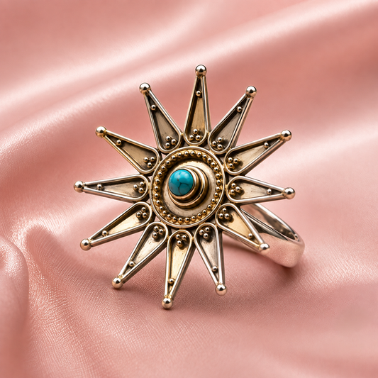 Tara Turquoise Adjustable Ring