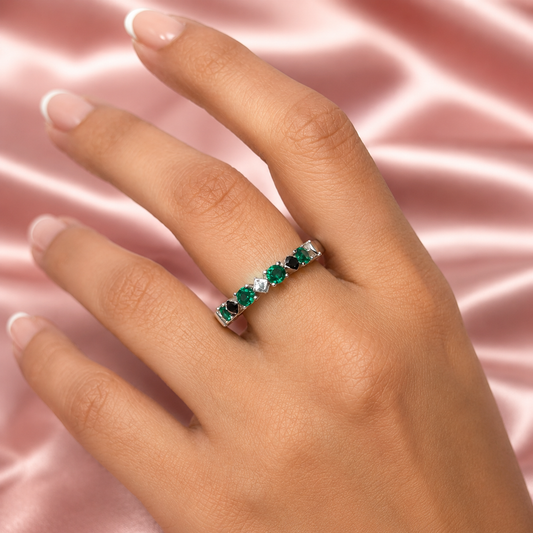 Emerald Eternity Band Ring (Size 6)