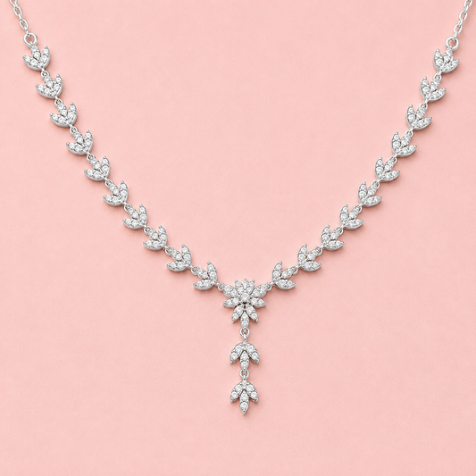Royal Sparkle Necklace & Earrings Set