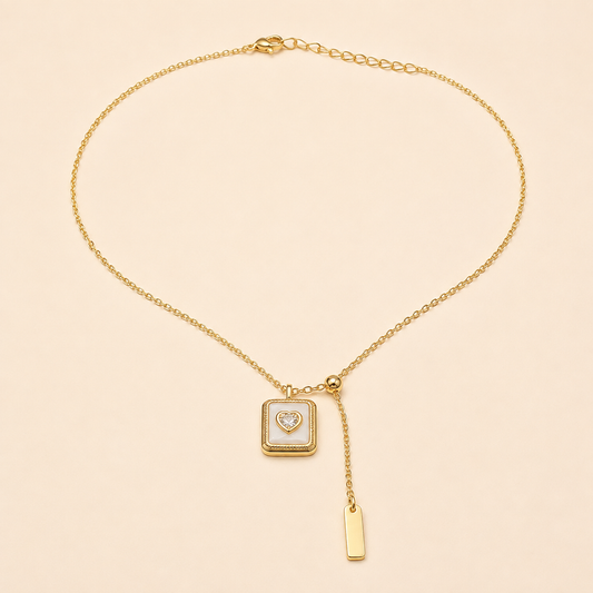 Heart Drop Necklace Set