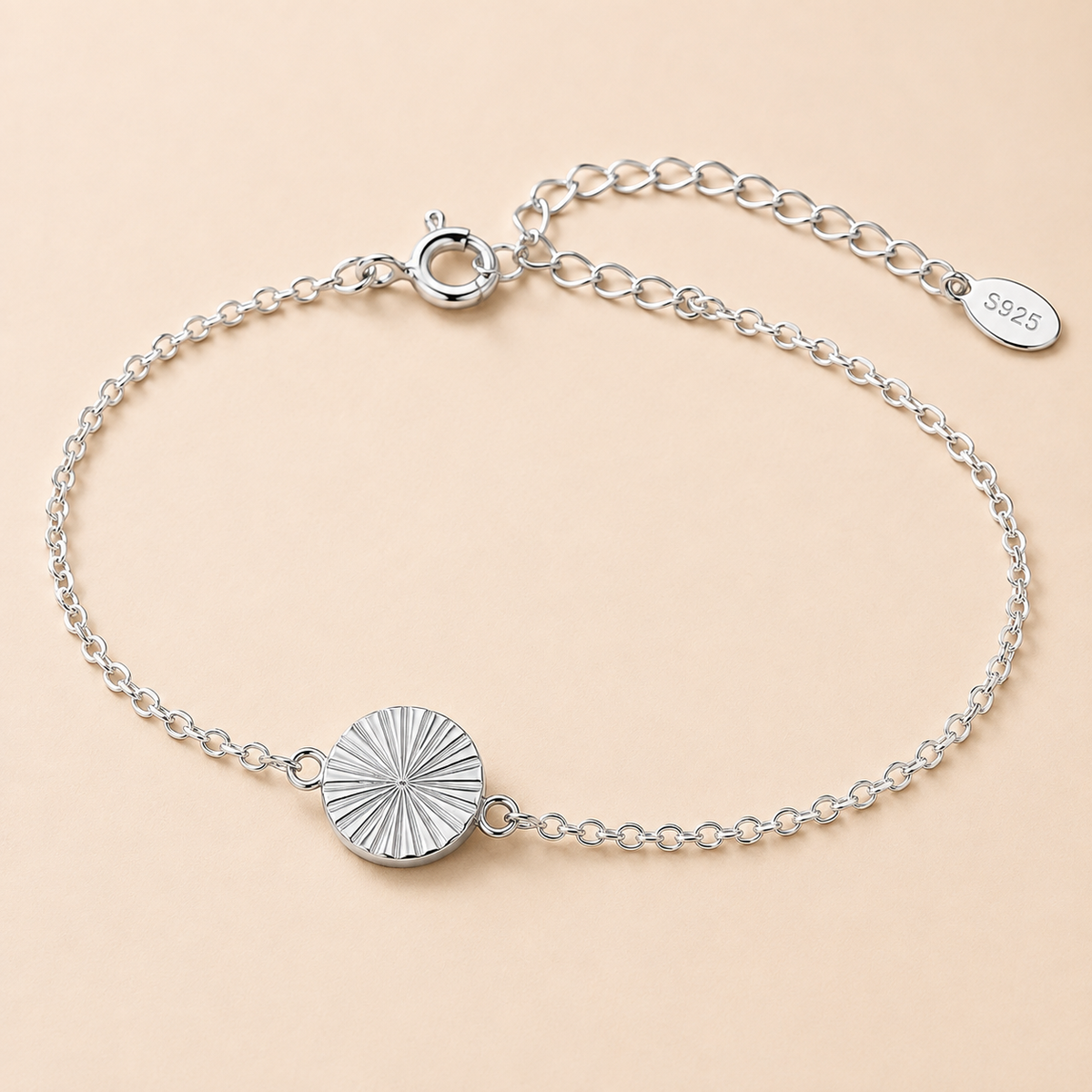 Celeste Sunburst 925 Sterling Silver Bracelet Taravya