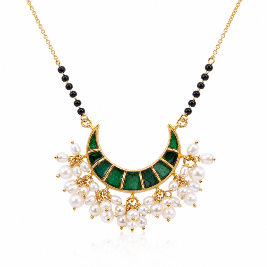 Emerald Grace 925 Silver Pearl Mangalsutra