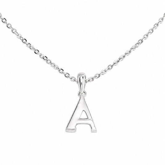 "A” Initial Pendant in 925 Silver